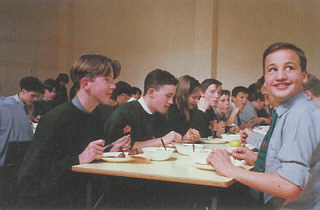 Breakfast in the dining hall